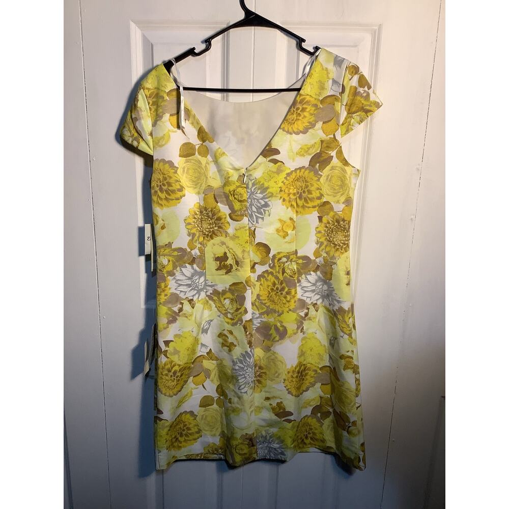 Eliza J. Brand Yellow and White Dress